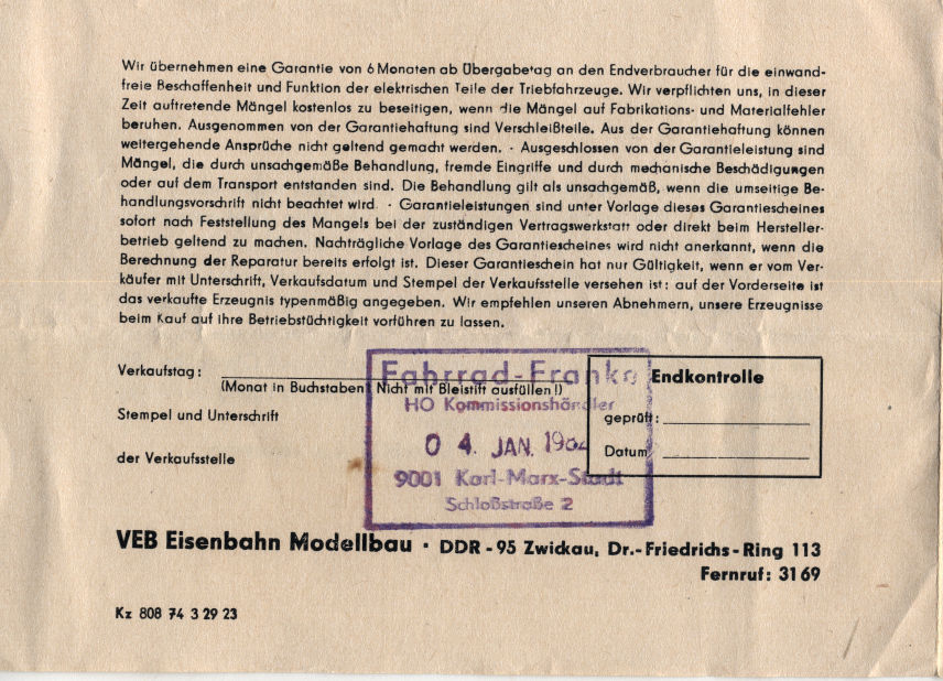 GÜTZOLD 1831 als K.Sächs.Sts.E.B.  SAMMLERWERT ca. 50€ - 80€  Baujahr: 1964
