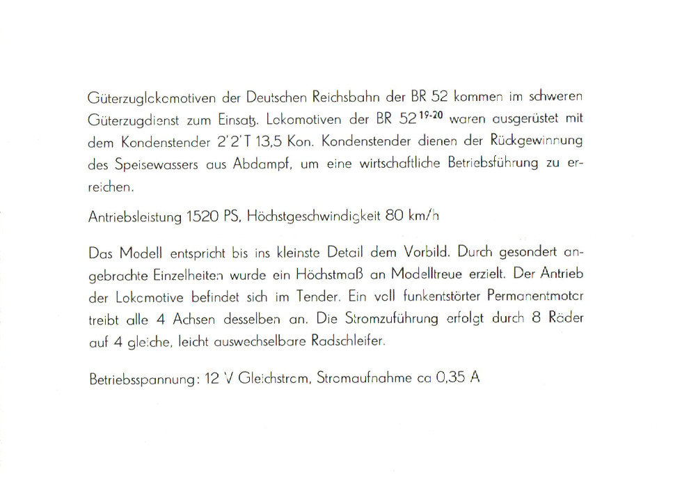 PIKO 52 2006 Deutsche Reichsbahn  SAMMLERWERT ca. 70€ - 100€  Baujahr: 1969
