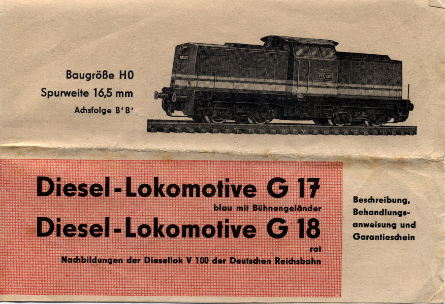 GÜtzold V100 001  SAMMLERWERT ca. 40€ - 80€  Baujahr: 1969
