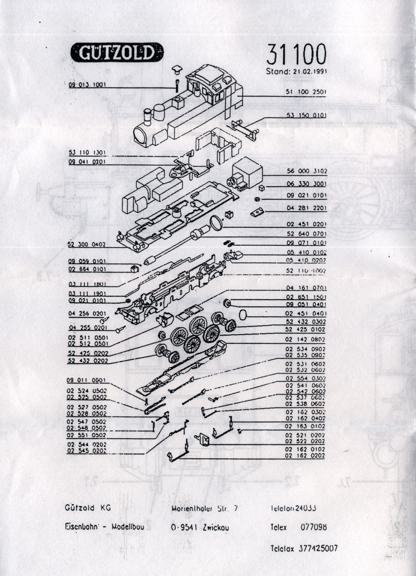 Gützold 71 338 Deutsche Reichsbahn  SAMMLERWERT ca. 100€ - 150€  Baujahr: 1992
