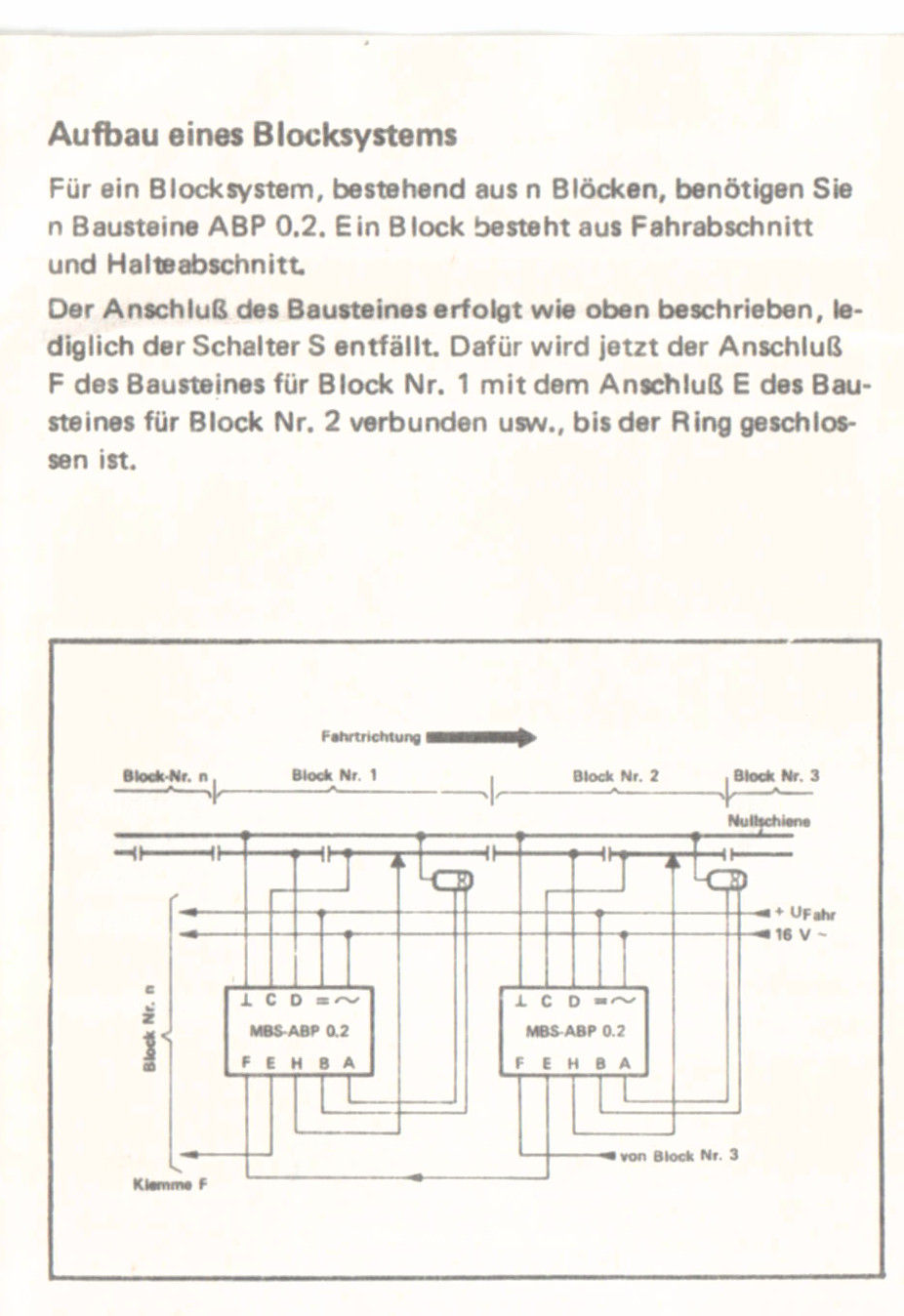 MBS Block-, Anfahr- und Bremsbaustein mit Päzisionsstopp incl. Beschreibung  