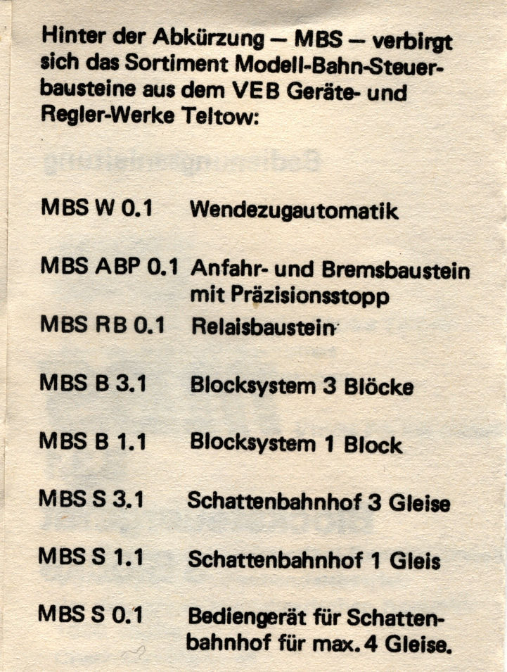 MBS Blocksteuerung B3.1 incl. Beschreibung  