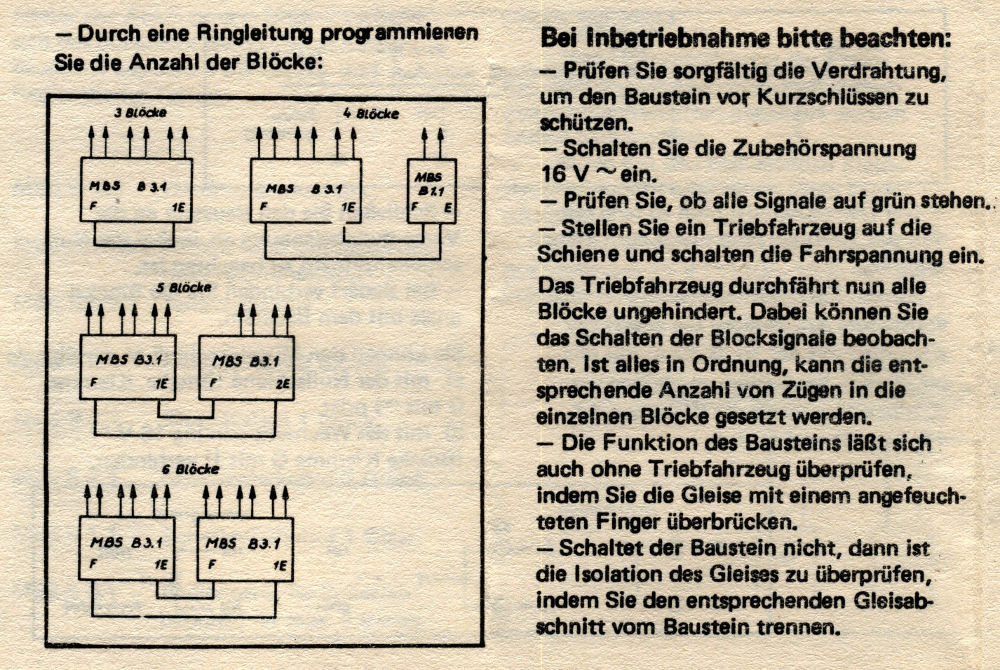 MBS Blocksteuerung B3.1 incl. Beschreibung  