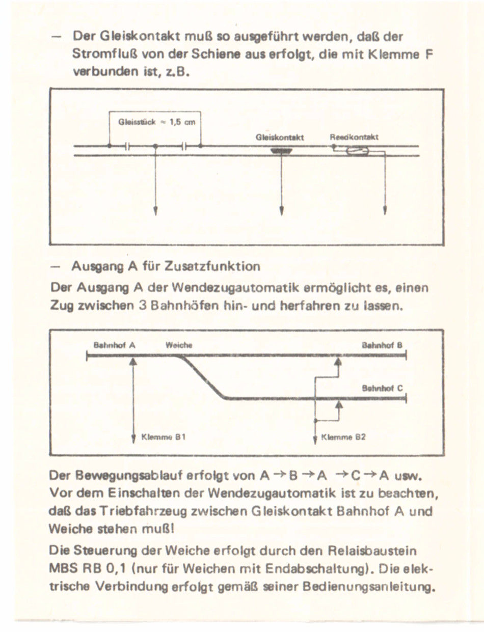 MBS Wendezugautomatik W 0.2 incl. Beschreibung  