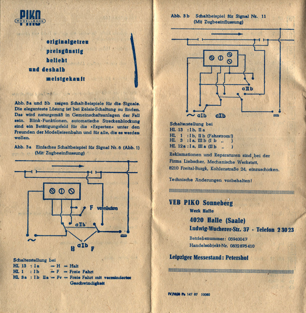 PIKO Tageslichtsignal rot/grün/gelb  